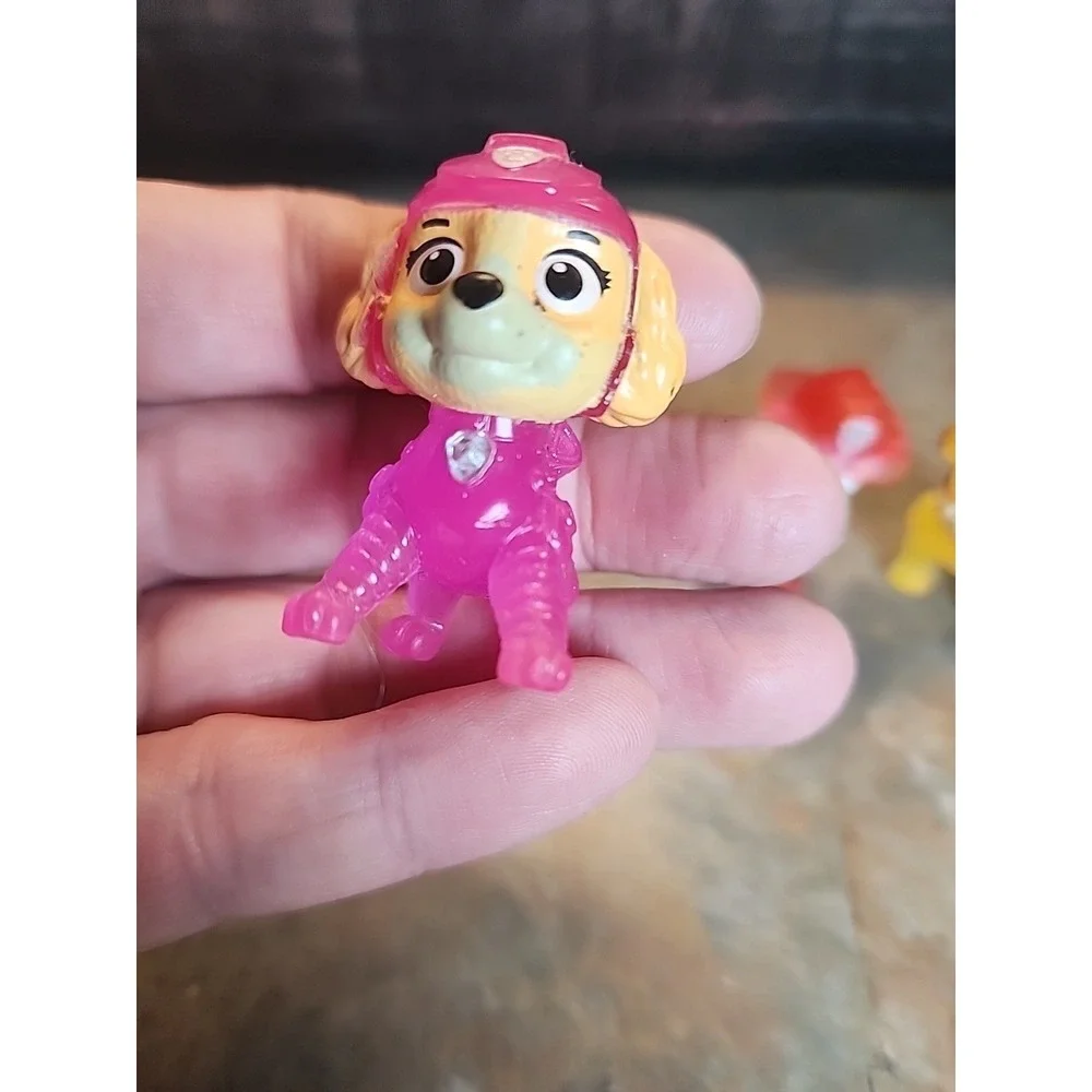 Paw Patrol The Movie Mini Translucent Figures Toppers Toy Lot - 6 Total